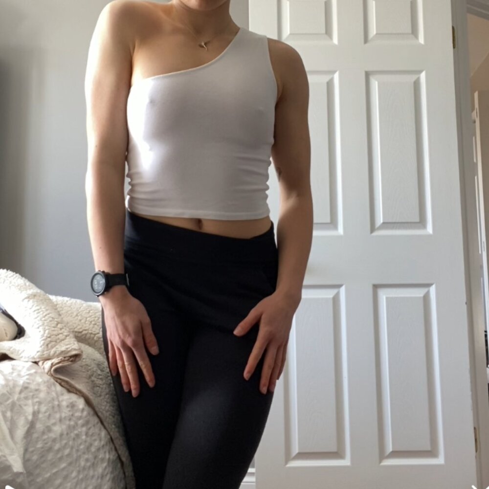 Brandy Melville Asymmetric Off-Shoulder Top